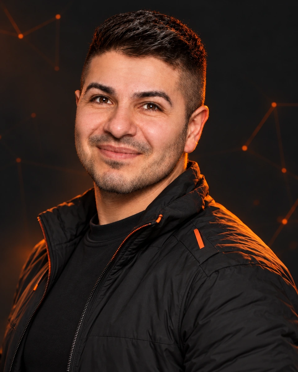 Armen Geworgjan, Inhaber von CHIC IDEA. Porträt nach einem Originalfoto mit KI gestaltet.
